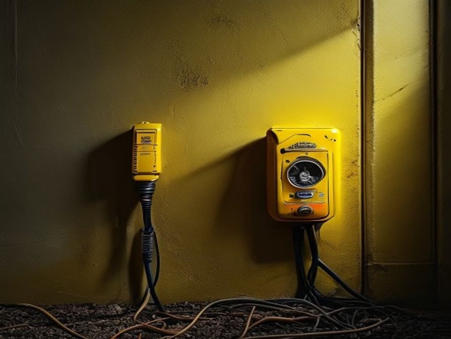 Anciennes prises abimées